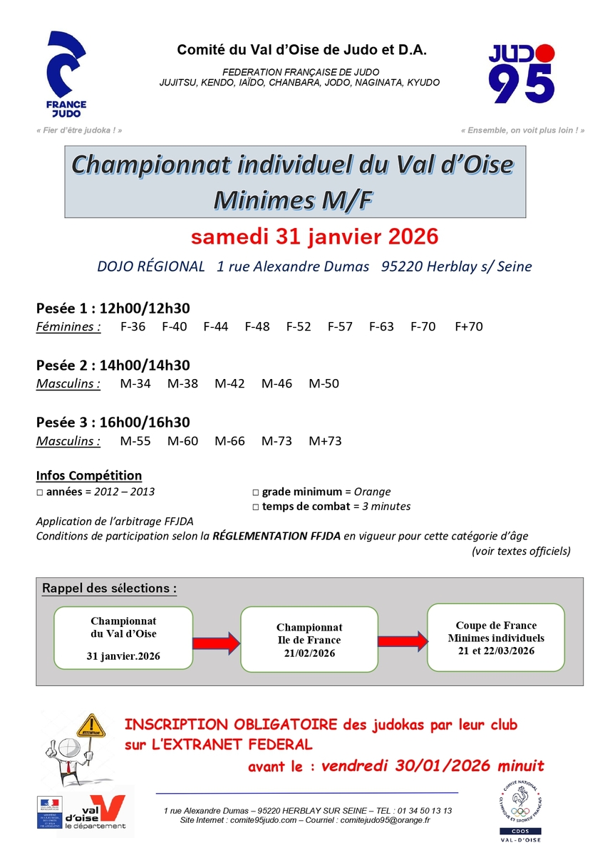 Coupe individuel du Val d'Oise minimes