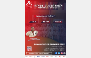 Stage Juges Kata et Passage UV 1 et UV 2 3ème et 4ème Dan