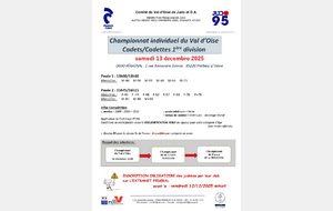 Championnat individuel du Val d'Oise cadets-tes 1ère division
