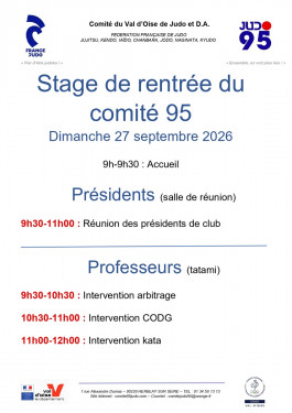 Stage de rentrée du comité du 95
