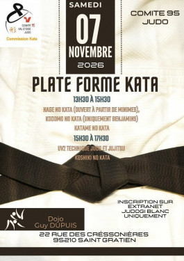 Plateforme Kata : Nage no kata, Kodomo na kata, Katame no kata, UV2 judo et jutjitsu, Koshiki no kata