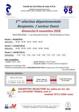 Sélection 1 benjamins : Secteur ouest